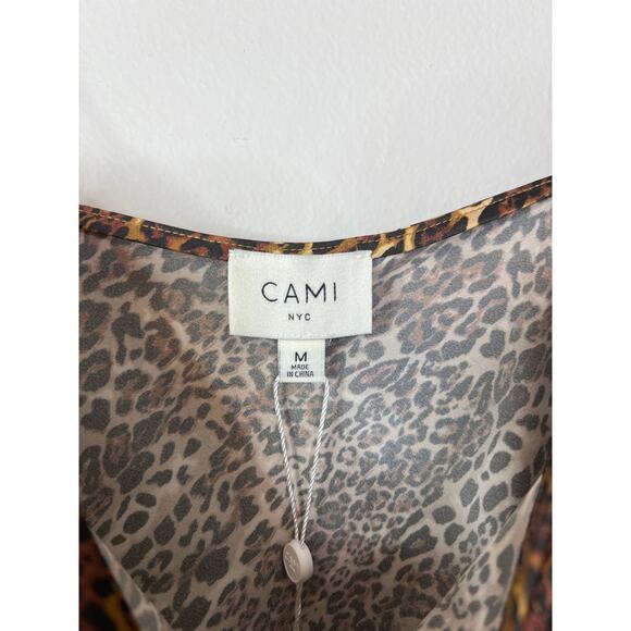 NWT Cami NYC Axel Sleeveless Cami Silk Blend Animal Print Top Tank Blouse - Picture 5 of 8
